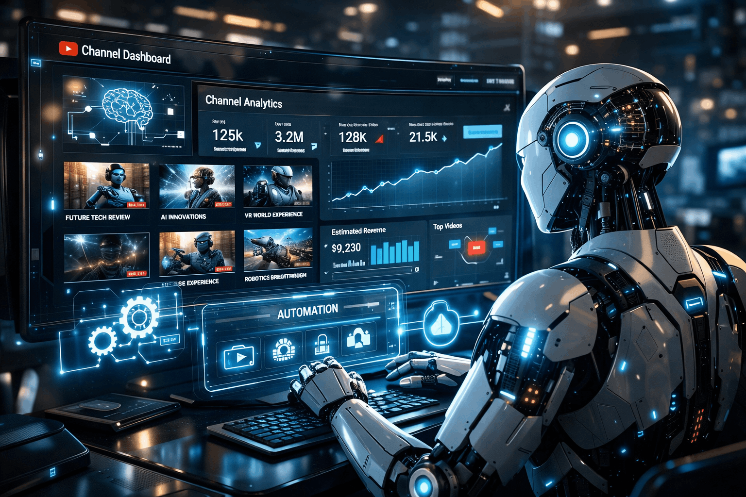 AI system managing YouTube channel automation