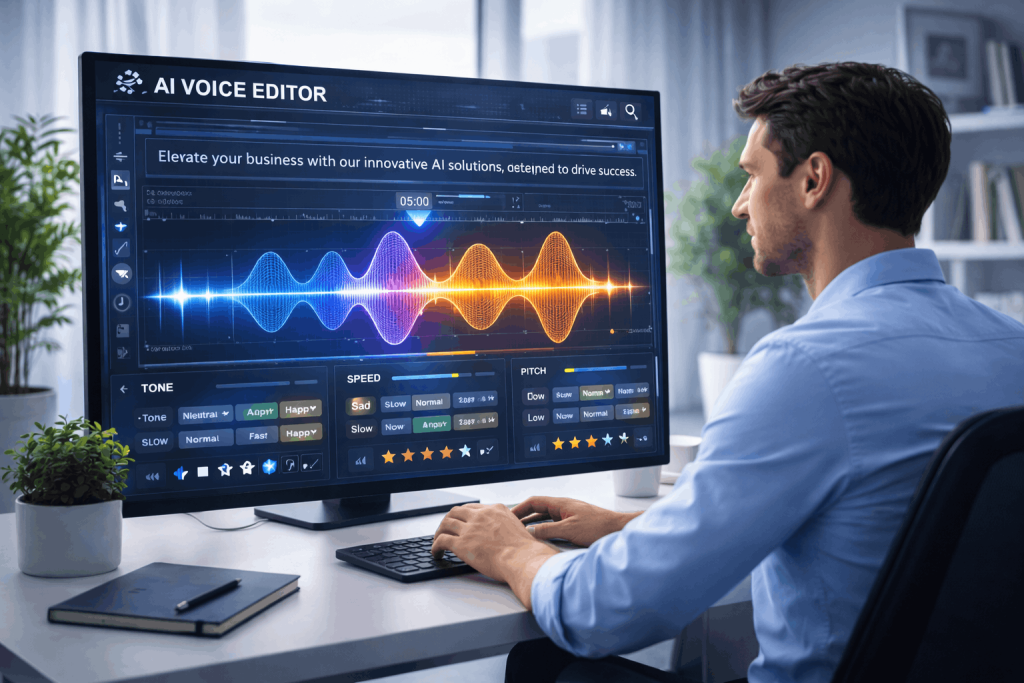 Editing AI voice settings for better audio quality