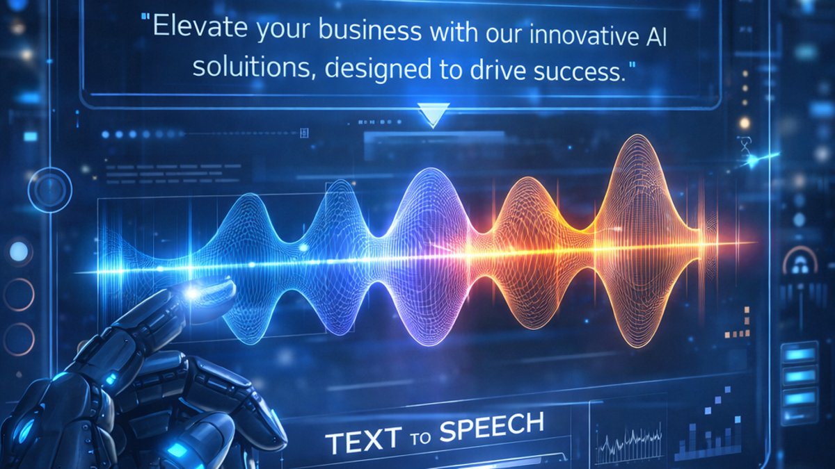AI voice generator converting text into realistic speech